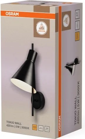 Osram - Aplică LED de perete DECOR TOKIO LED/5W/230V neagră