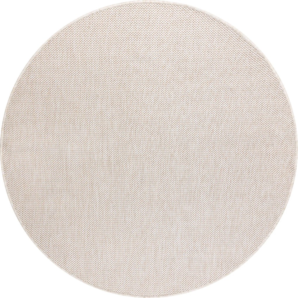 Covor SISAL SION cerc A5165A Melanj țesute plate ecru / cremă