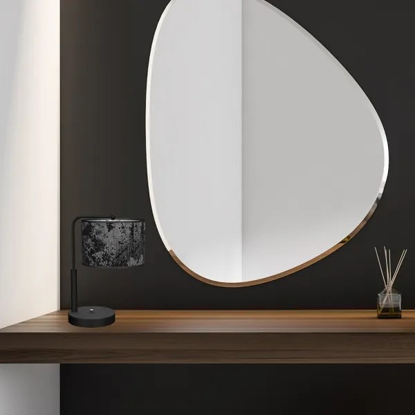 Lampă de masă SATINO 1xE27/60W/230V neagră/gri