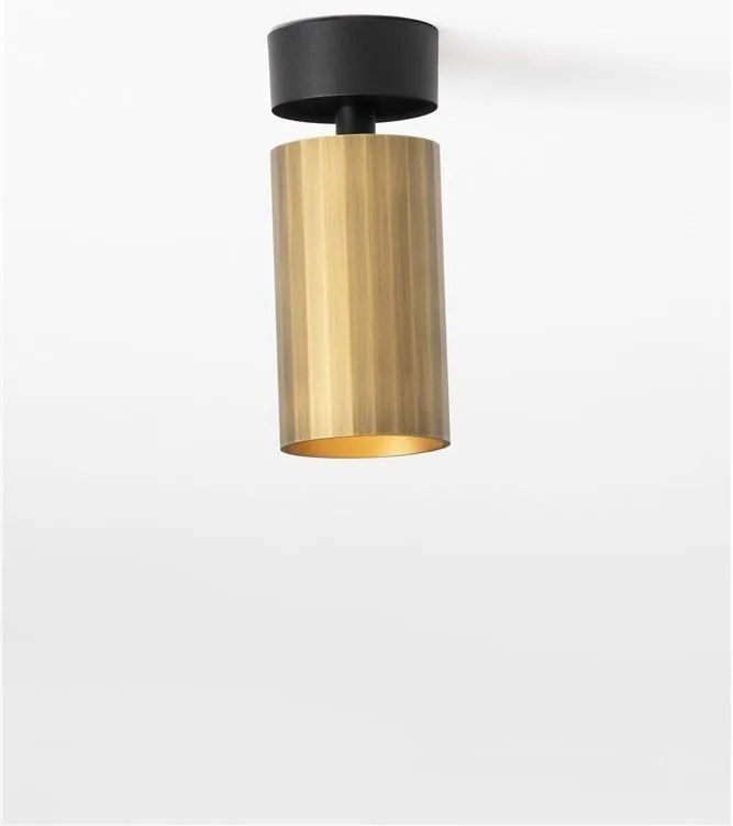 Spot aplicat design tehnic ZELOS negru/ auriu