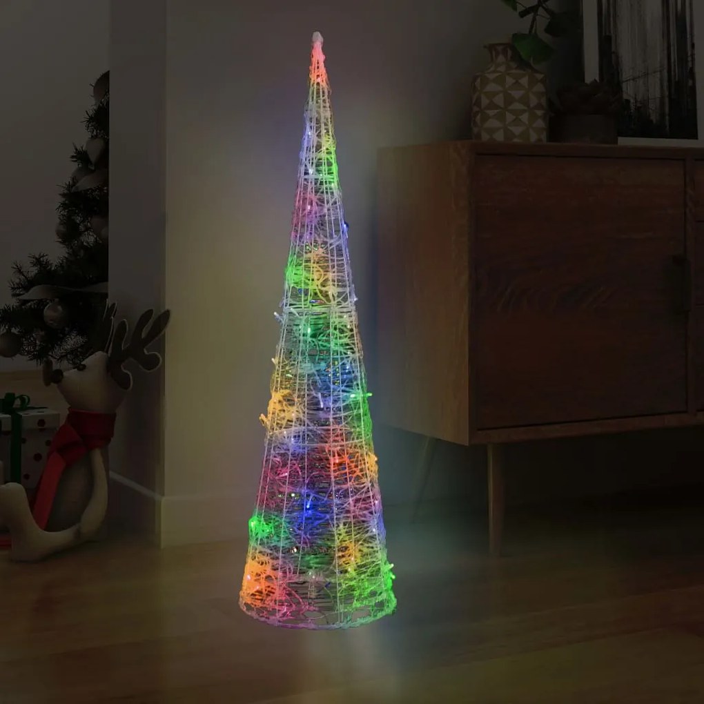 Piramida decorativa con de lumini cu LED colorat 120 cm acril 1, Multicolour, 120 cm