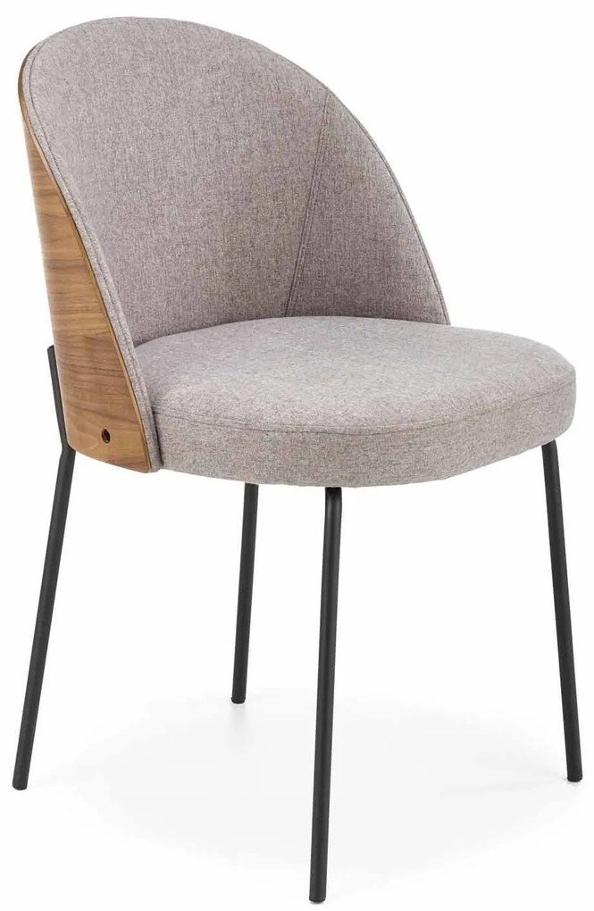 Scaun de sufragerie  Kalipo  (Gri + Nuc deschis). 1048938