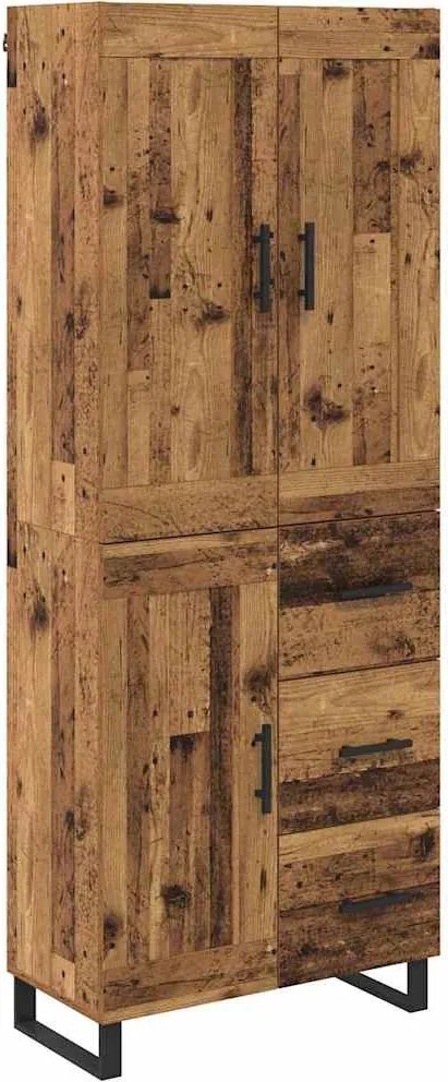 vidaXL Bufet cu sertar Lemn vechi 69,5 x 34 x 180 cm Lemn compozit