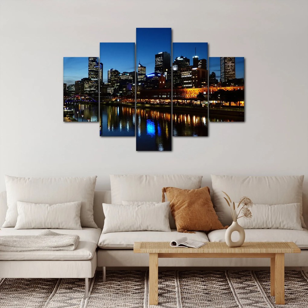 Tablou cu noaptea în Melbourne (150x105 cm)