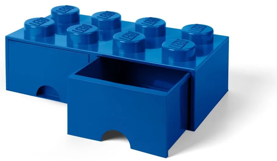 Cutie depozitare cu 2 compartimente LEGO®, albastru