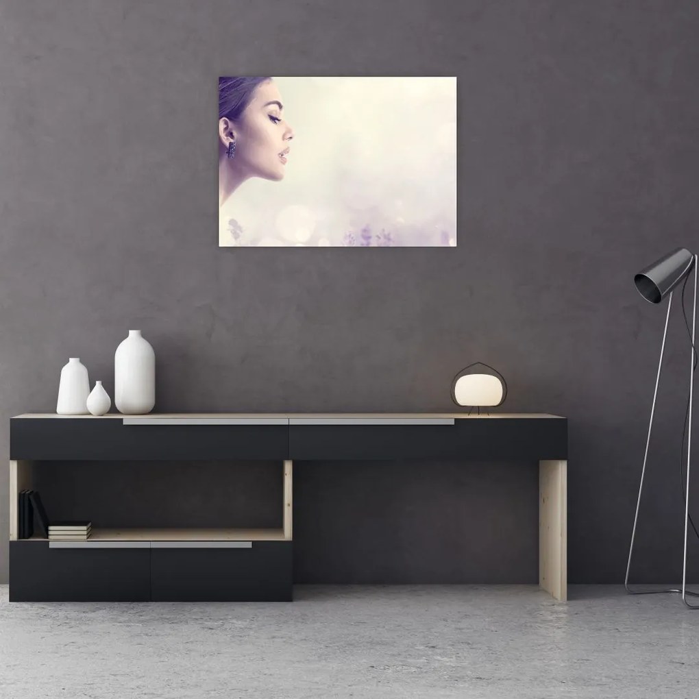 Tablou - Femeia cu lavandă (70x50 cm)