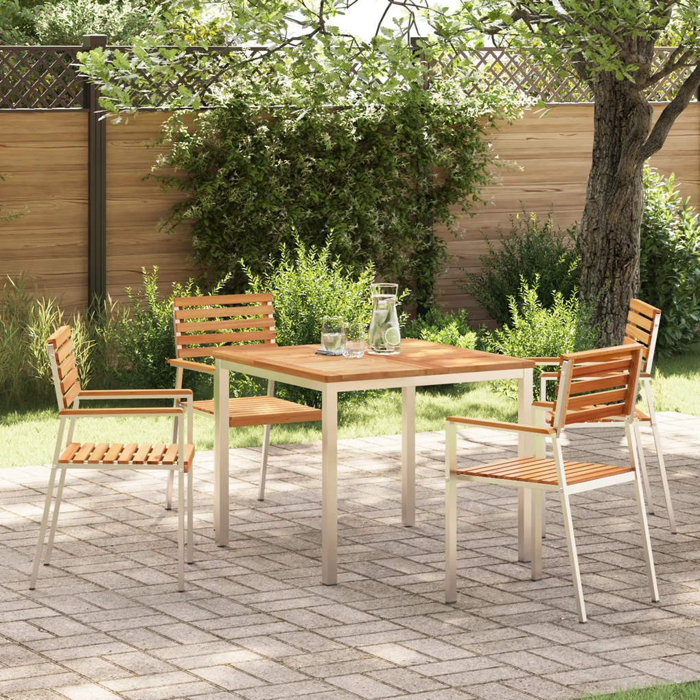 vidaXL Set de masă pentru grădină 5 pcs