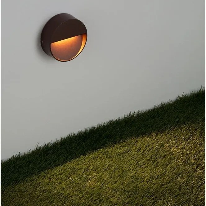Mini Aplica perete exterior IP65, LED CCT Sete corten 10cm