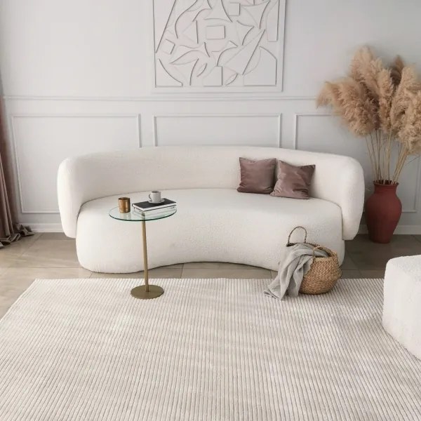 Măsuță laterală SOCIAL 50x40 cm auriu/transparent