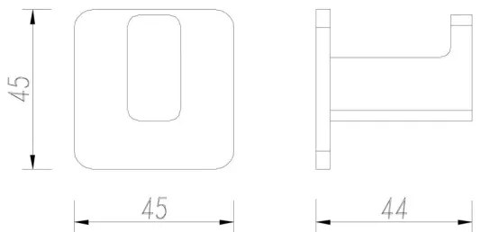 Suport de perete pentru prosoape OMNIRES NL80115BL NELSON negru mat