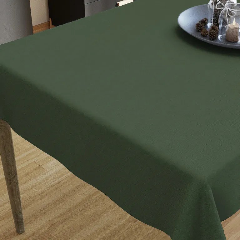 Goldea față de masă decorativă loneta - uni verde închis 50 x 100 cm