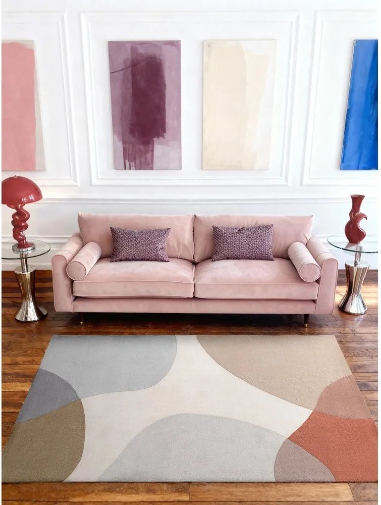 Covor bej țesut manual din lână 120x170 cm Hackney Clarissa – Ted Baker