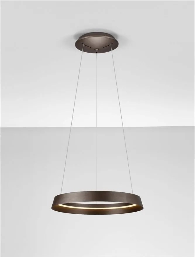 Lustra LED suspendata design modern circular ORMI coffee D-45cm