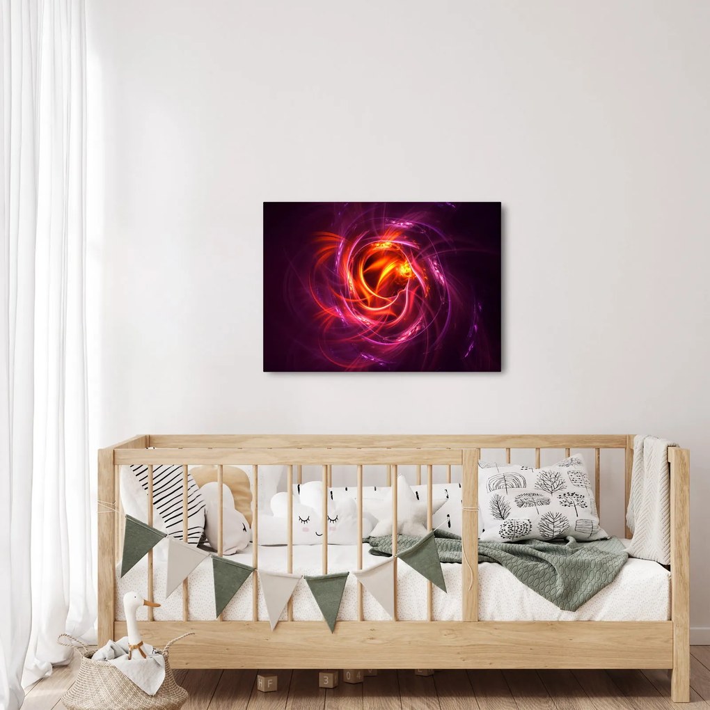 Tabloul cu abstracțiune modernă care luminează (70x50 cm)
