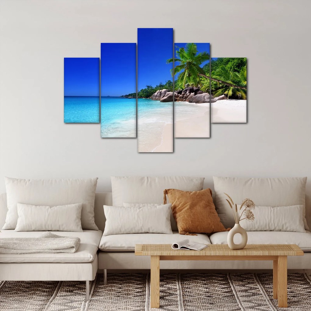 Tablou cu plaja pe insula Praslin (150x105 cm)