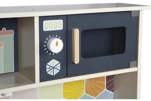 Janod - Bucătărie din lemn cu LED MOZAIC, 2xLR6