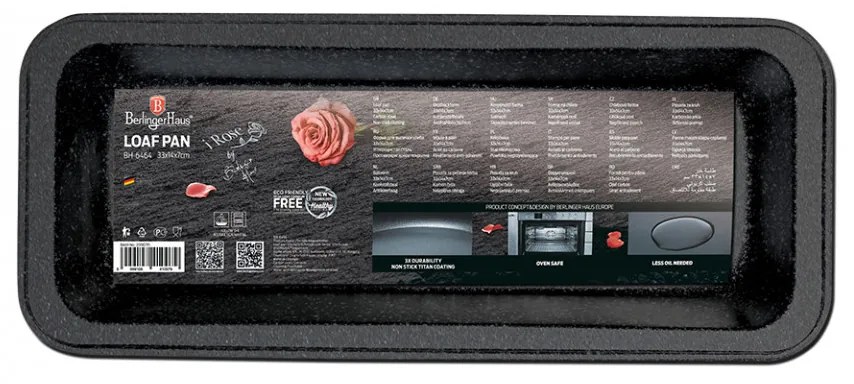 Tava pentru copt dreptunghiulara 33x14 cm I-Rose Collection Berlinger Haus BH 6464