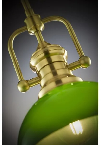Pendul pe tijă PLATINO Jupiter 2073 1xE27/15W/230V verde/auriu