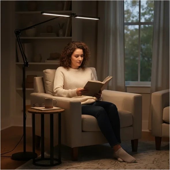 Brilagi - Lampadar flexibil VARIO LED dimabil/14W/5V 157 cm negru