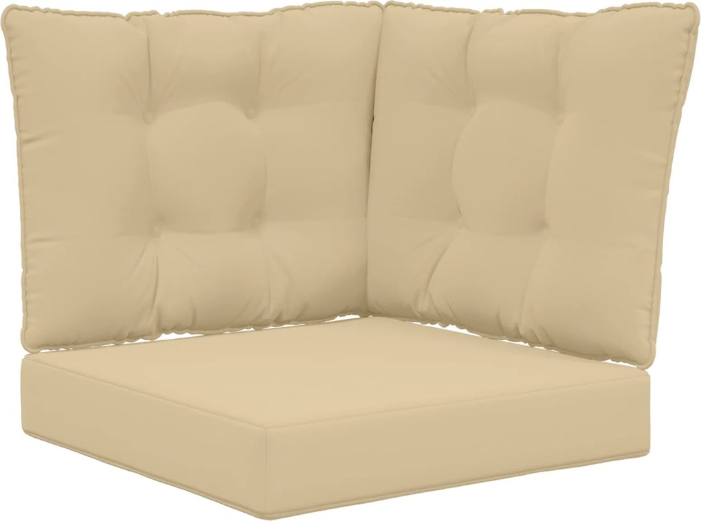 vidaXL Perna pentru canapea de exterior 3 pcs Bej Poliester
