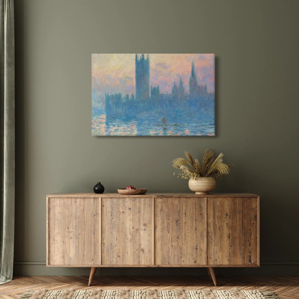 Tablou - Claude Monet, The Houses of Parliament, Sunset, reproducere (90x60 cm)