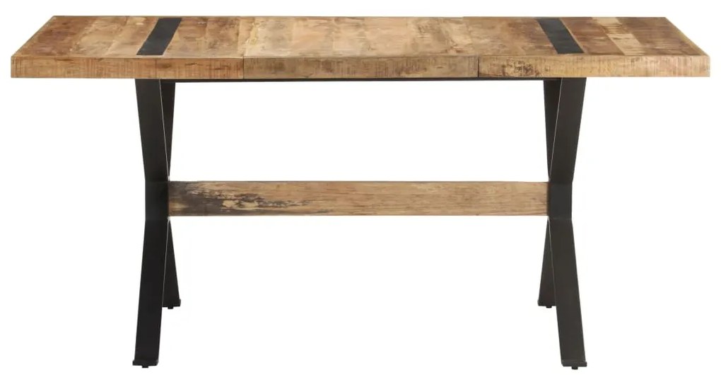 321608 vidaXL Masă de bucătărie, 160 x 80 x 76 cm, lemn de mango nefinisat