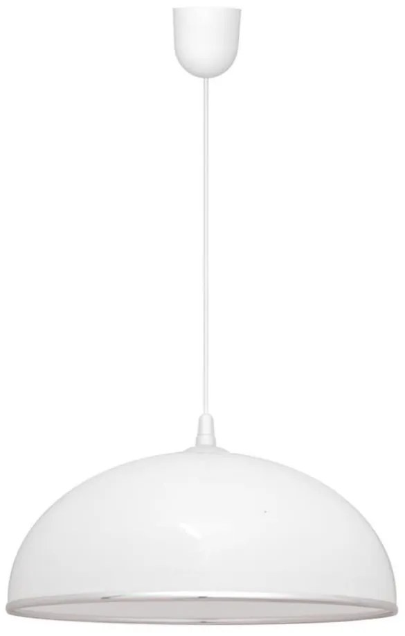 Lustră pe lanț CIRCLE 1xE27/15W/230V albă