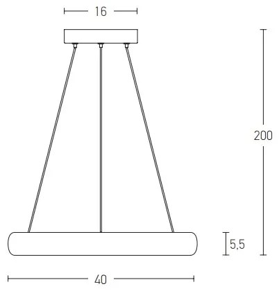 Lustră LED pe cablu dimabilă LED/30W/230V d. 40 cm auriu Zambelis 2046
