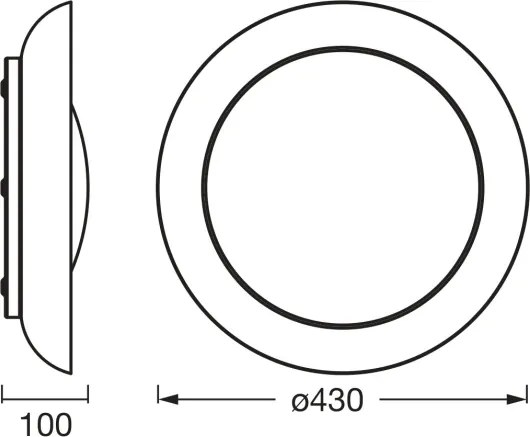 Osram -LED Lampă de tavan dimabilă PLATE LED/35W/230V Ø 43 cm verde