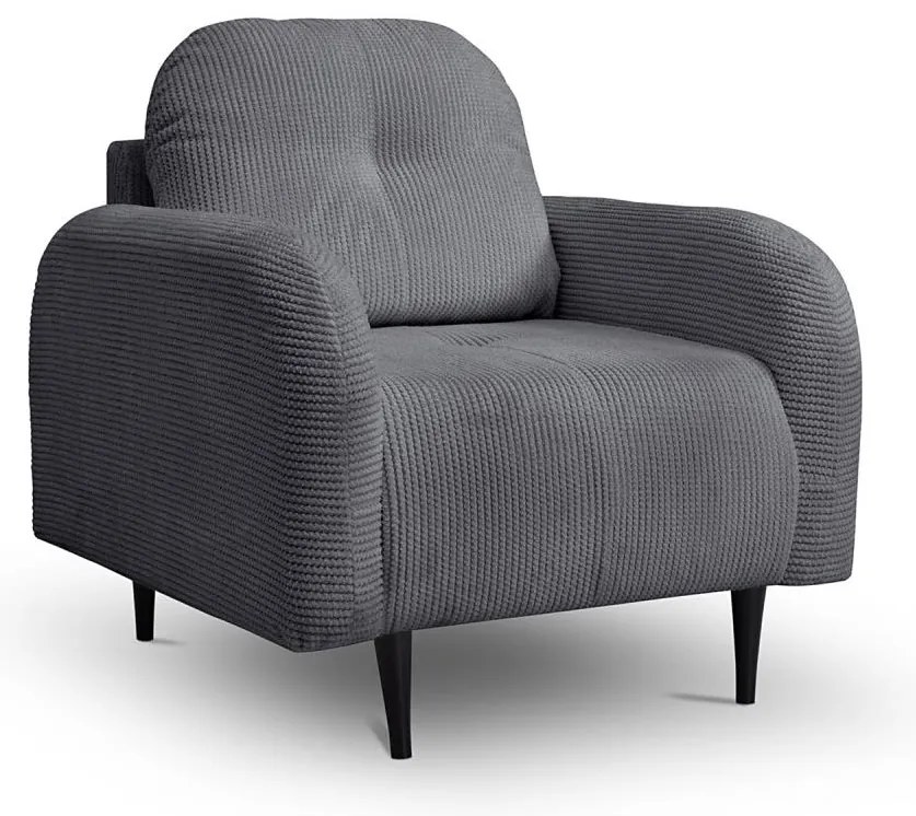 Fotoliu tapițat CLOUDY, gri