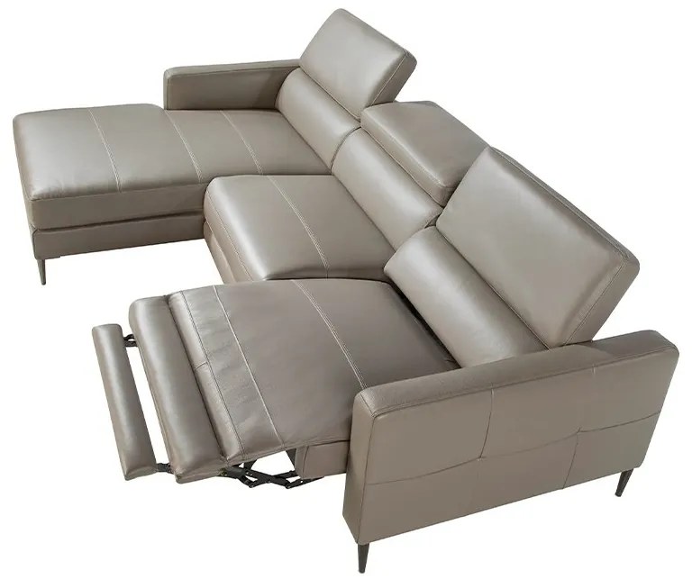 Coltar LUX design italian cu sezlong stanga si functia relax Serena