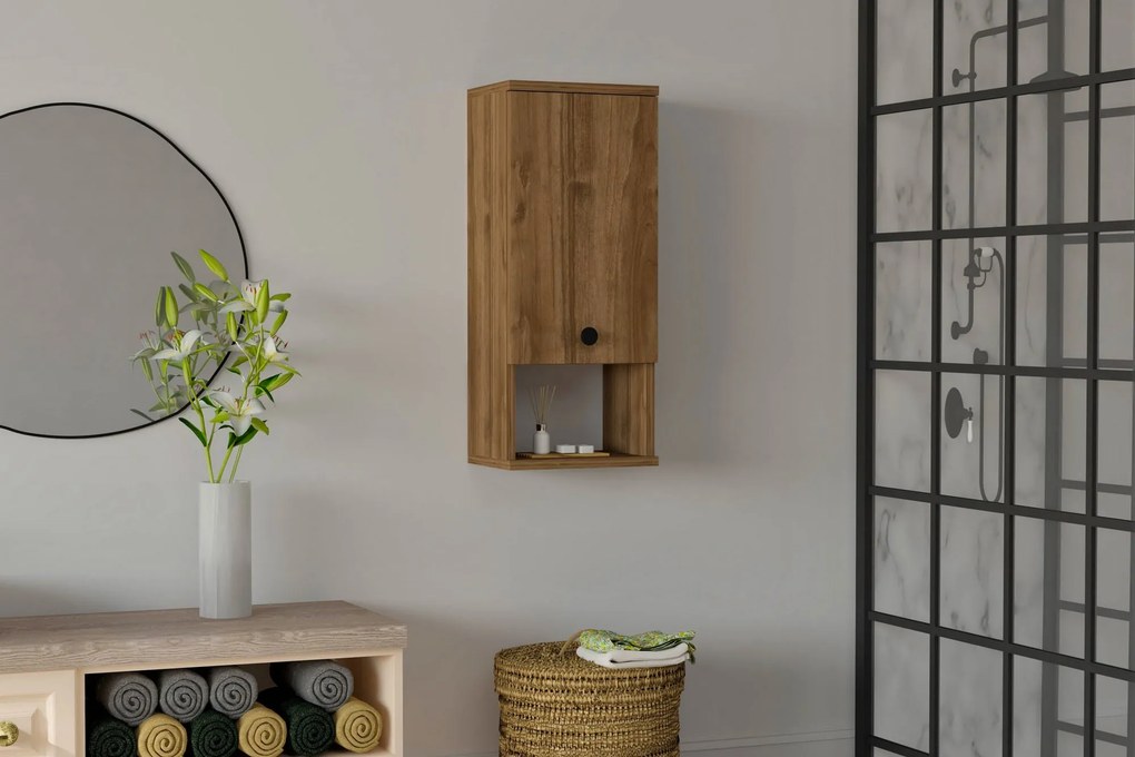 Cabinet de baie Mis - Walnut