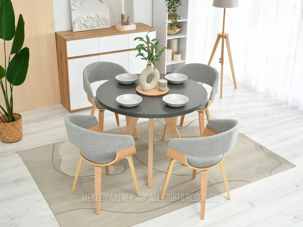 Scaun Renzo (gri + stejar). Promo -27%. 1111262