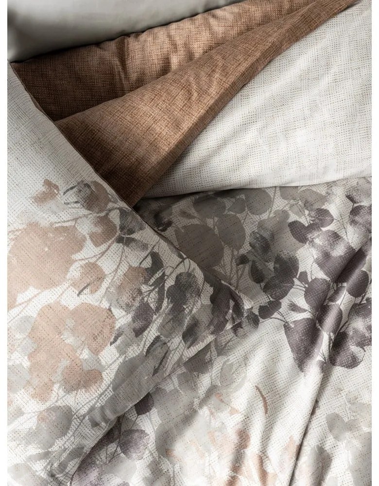 Lenjerie de pat grej din bumbac satinat pentru pat dublu, extinsă 240x220 cm Blatt – Mijolnir