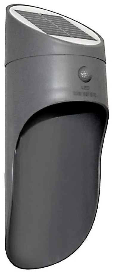Aplică LED solară cu senzor PALESA LED/1W/3,7V IP65 1800 mAh gri