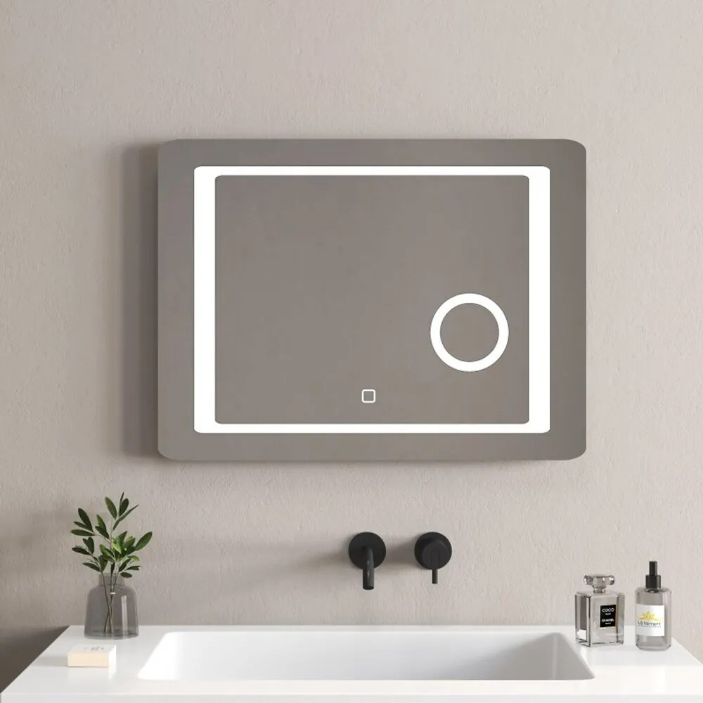 Oglinda cu iluminare Inter Ceramic dreptunghiulara 80x60 cm