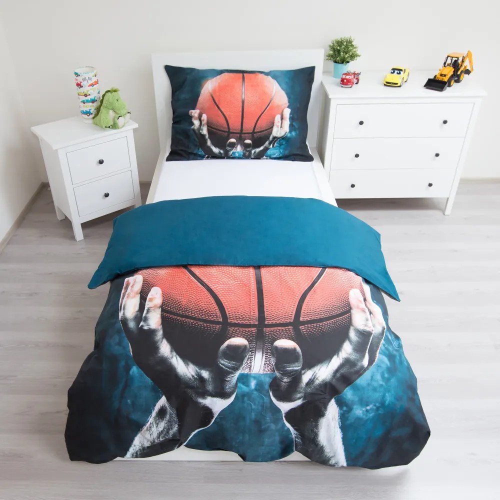 Baschet Basketball, set de lenjerie 140×200cm, 70×90 cm