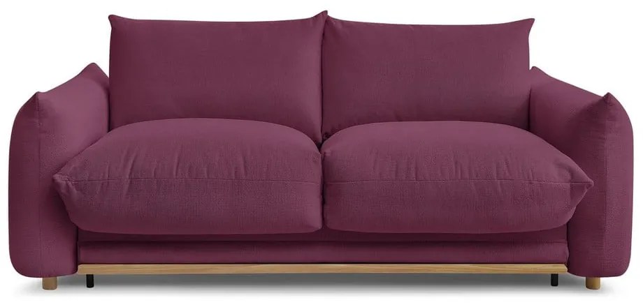 Canapea burgundy extensibilă 234 cm Ernest – Bobochic Paris