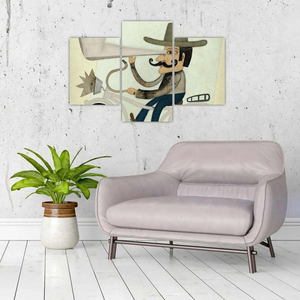 Tablou - Astronom pe bicicletă (90x60 cm)