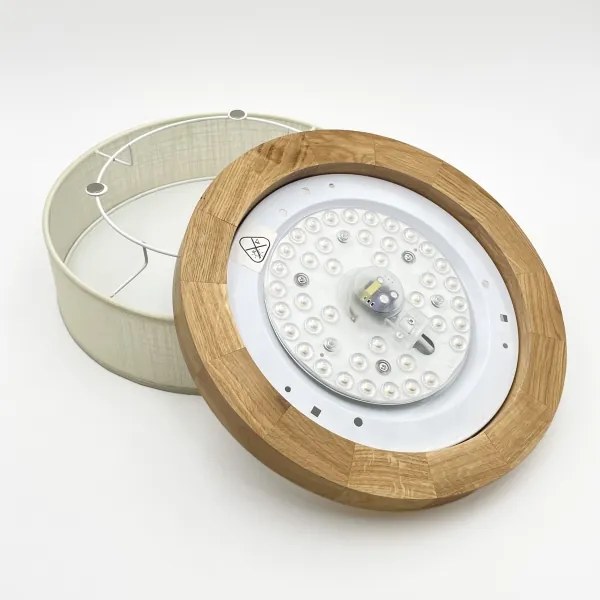 Brilagi - Plafonieră LED BELLADONNA, 20W/230V, Ø 30 cm, crem/stejar