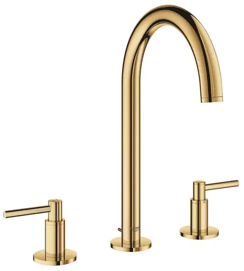 Baterie lavoar Grohe Atrio M 3 elemente dubla comanda auriu lucios Cool Sunrise