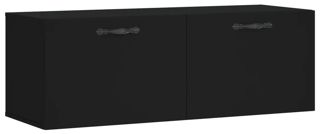 830125 vidaXL Dulap de perete, negru, 100x36,5x35 cm, lemn compozit
