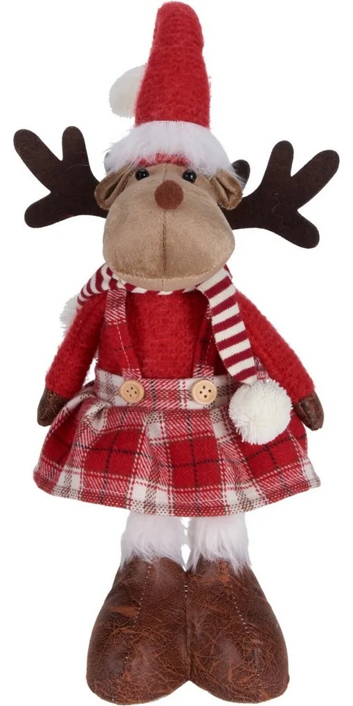 Ren de Crăciun Becky, picioare telescopice, 46 cm
