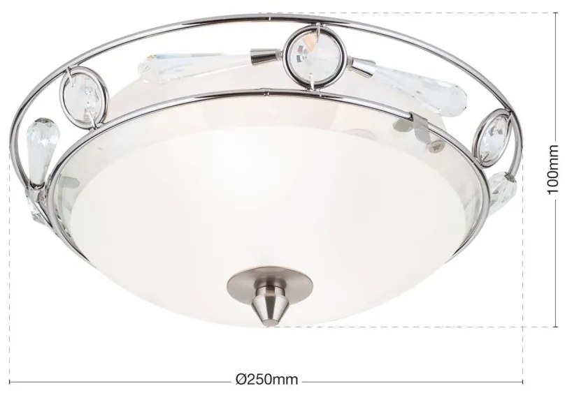 Plafoniera design modern OPALDESIGN 24cm, satin