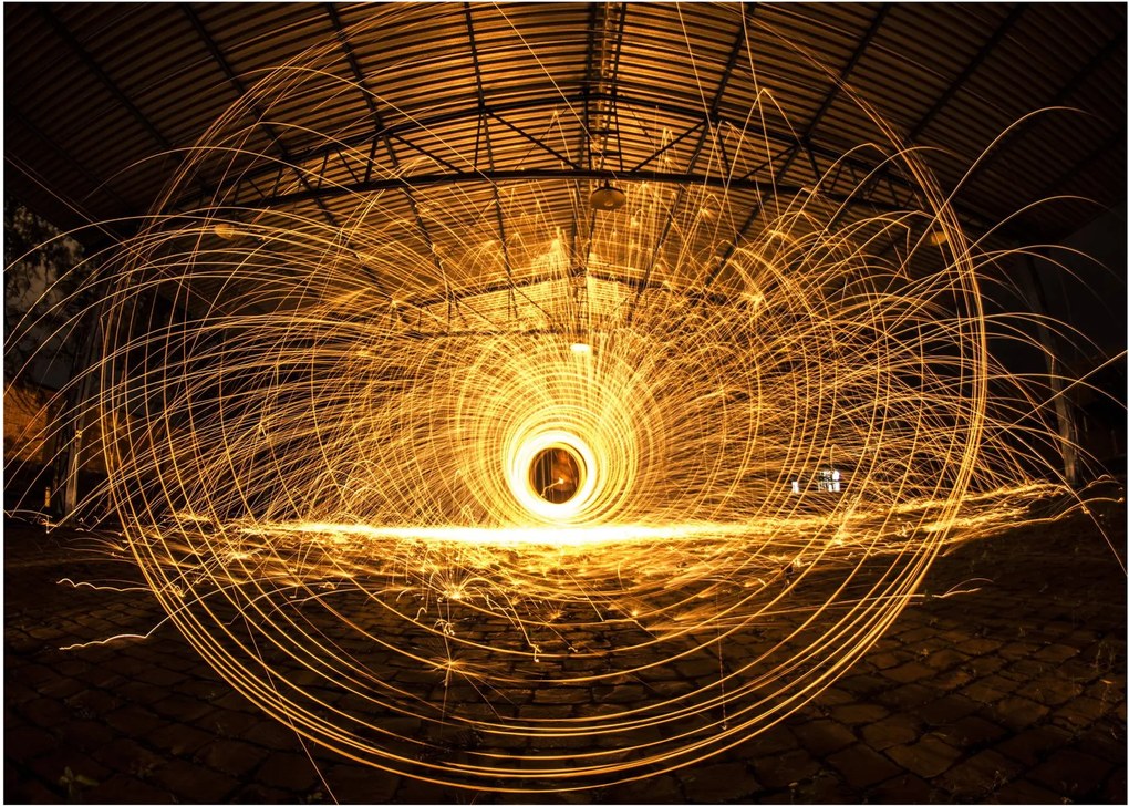 Tablou pe sticlă - Disc luminos (70x50 cm)