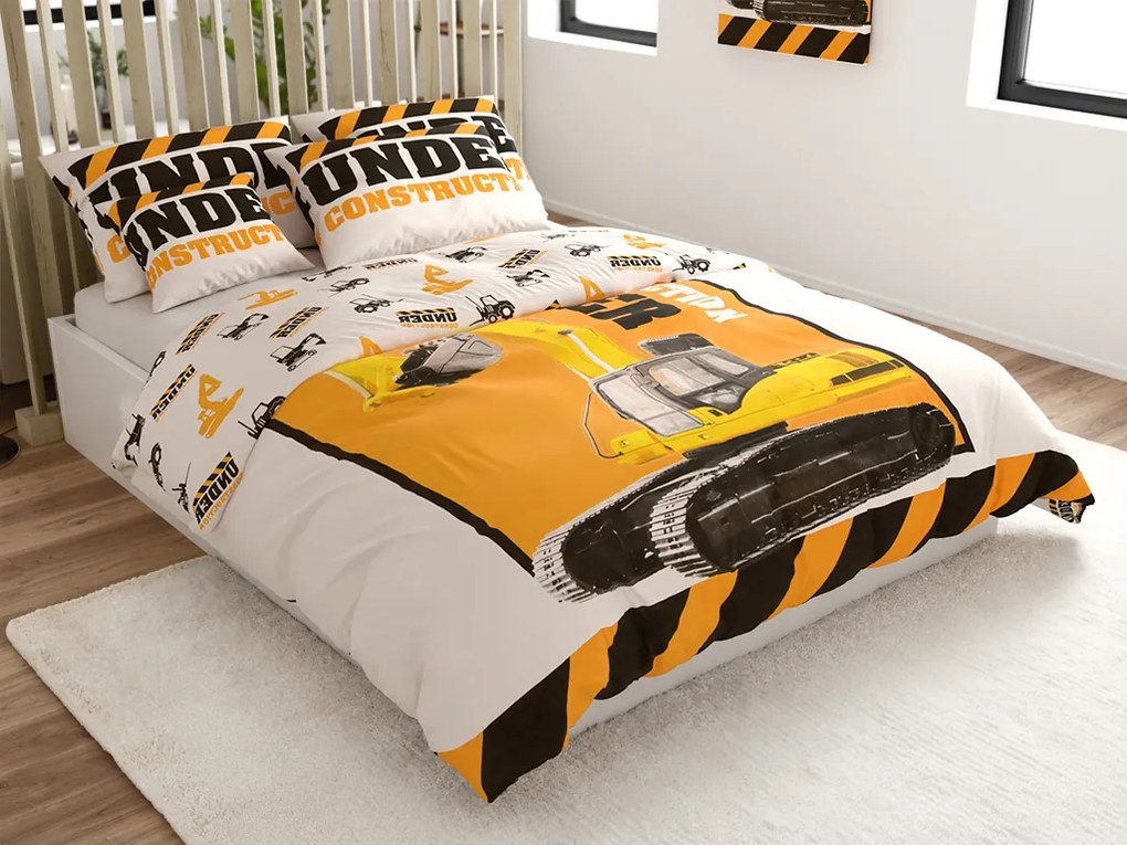 Lenjerie de pat din bumbac luminiscente BAGR portocalie Dimensiune lenjerie de pat: 70 x 90 cm | 140 x 200 cm