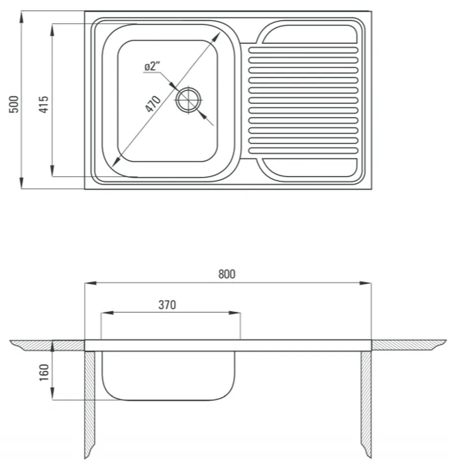 Chiuveta bucatarie inox cu picurator crom leinen, Deante Tango LEINEN