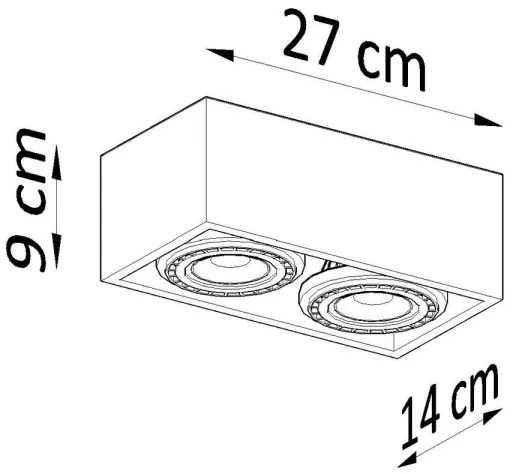 Plafonieră QUATRO 2xGU10/40W/230V beton