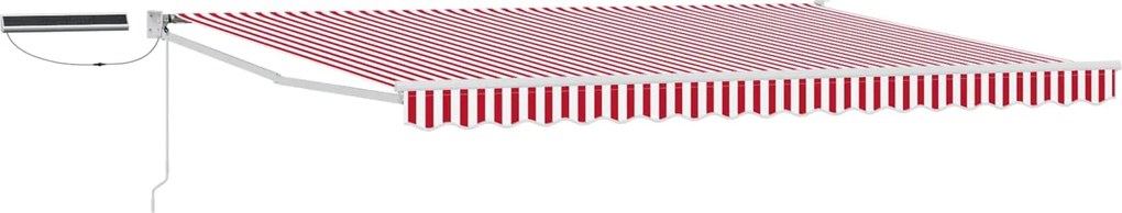 vidaXL Cort electric retractabil Roșu și Alb 4 × 3 m