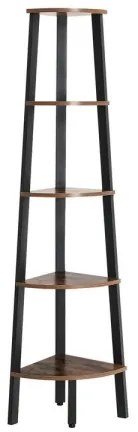 Bibliotecă NAVARO maro/negru